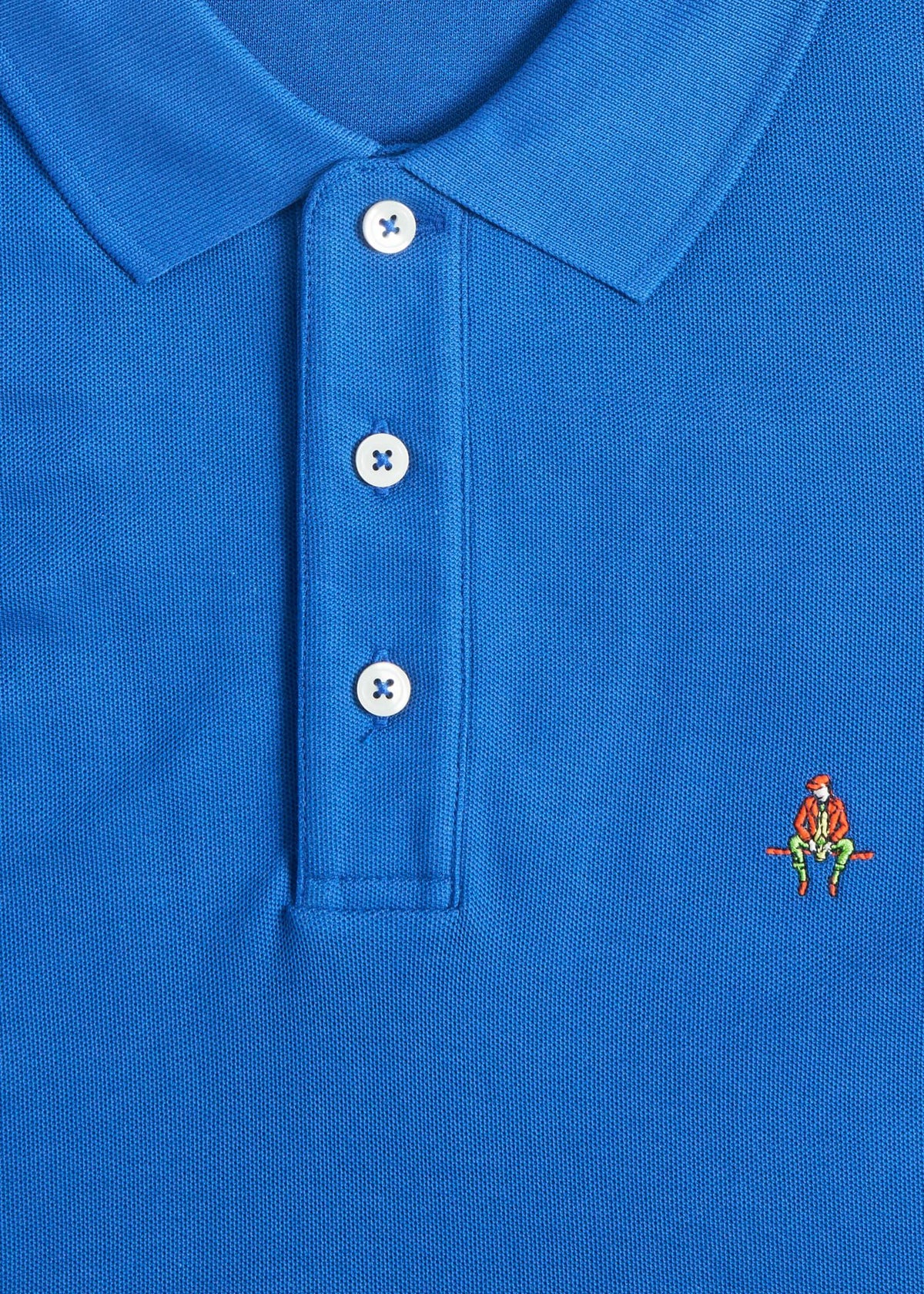 Cotton Pique Logo Polo Azure, unselectable - Paul Stuart