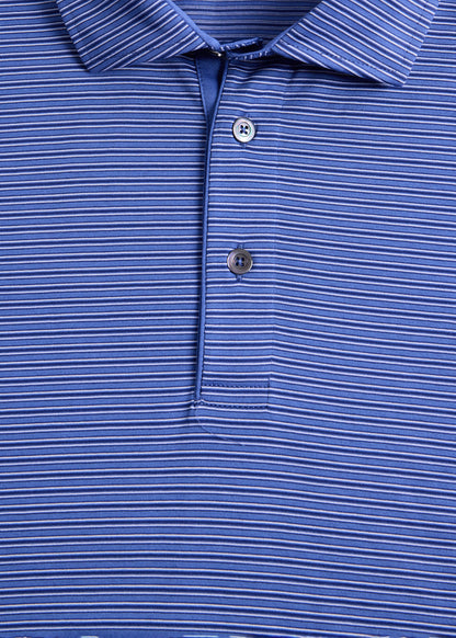Stripe Performance Polo Blue - Paul Stuart