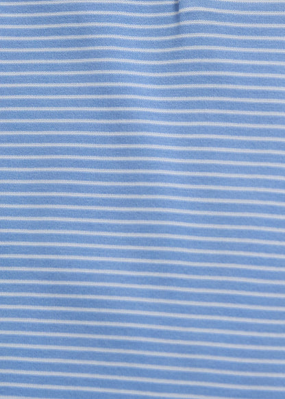 Two-Tone Stripe Performance Polo Light Blue - Paul Stuart