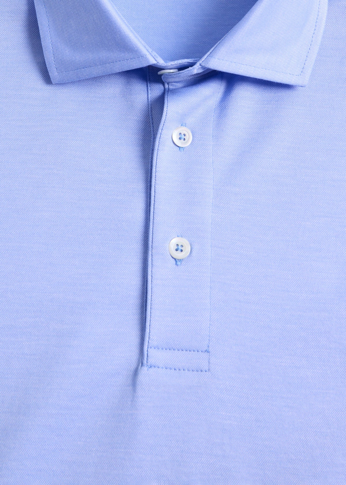 Short Sleeve Performance Polo Light Blue - Paul Stuart