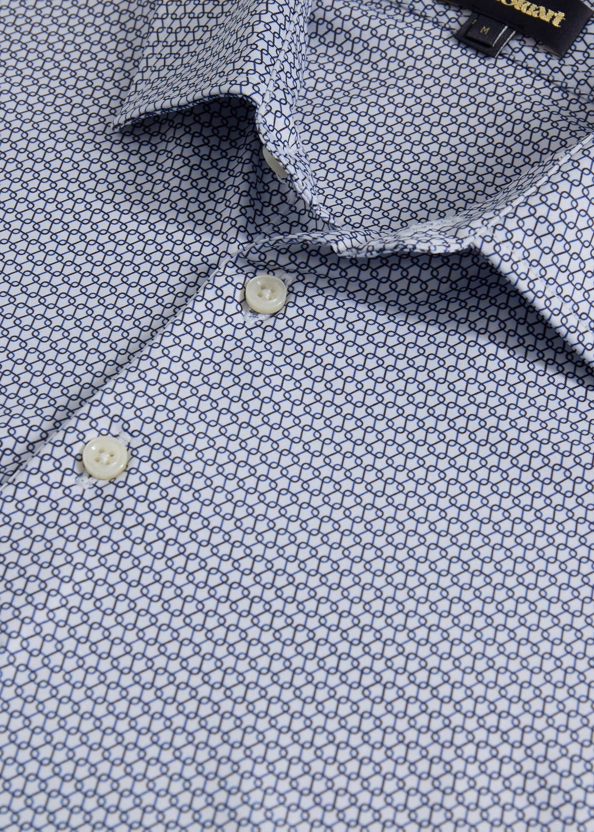 Mini Abstract Performance Polo Black/White/Navy - Paul Stuart