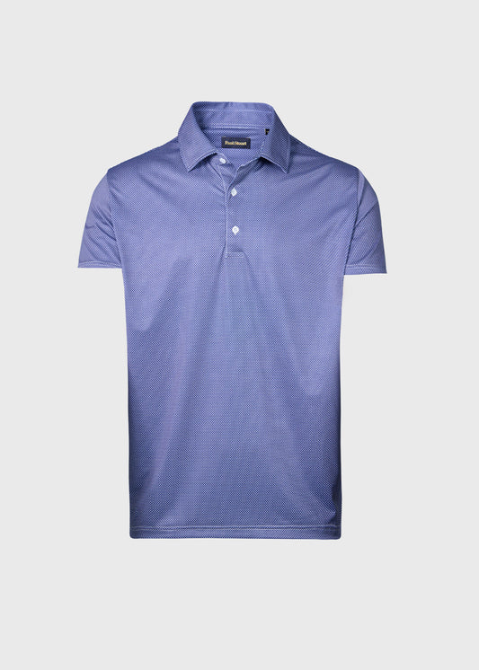 Ultra Soft Deco Dot Performance Polo Navy - Paul Stuart
