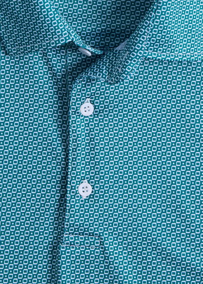 Ultra Soft Deco Square Performance Polo Green - Paul Stuart