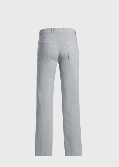 Cotton & Silk Five Pocket Pant Khaki - Paul Stuart