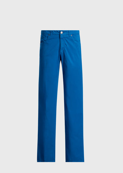 Cotton & Silk Five Pocket Pant Khaki - Paul Stuart