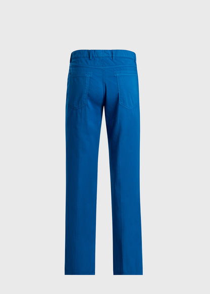 Cotton & Silk Five Pocket Pant Khaki - Paul Stuart