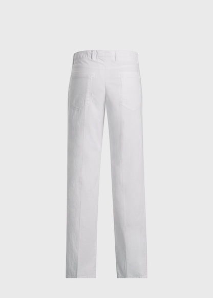 Cotton & Silk Five Pocket Pant Khaki - Paul Stuart