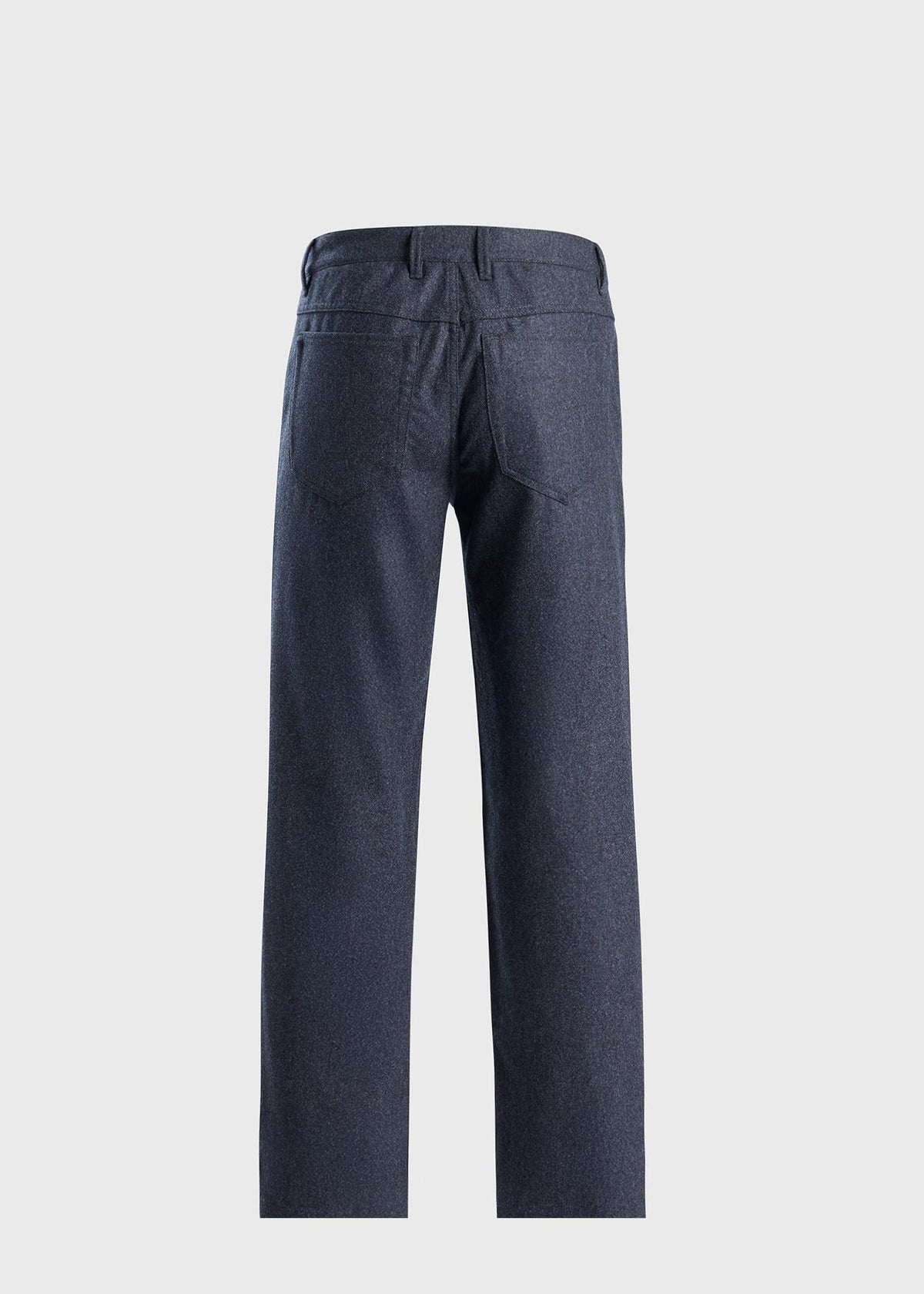 Wool Flannel Five Pocket Pant Dark Brown - Paul Stuart