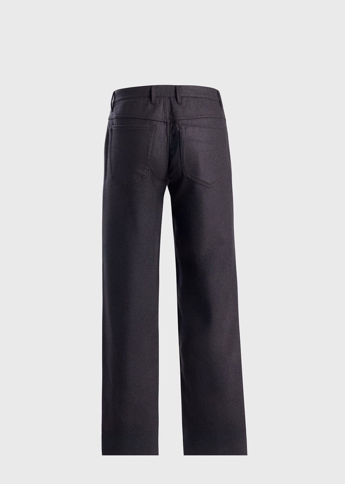 Wool Flannel Five Pocket Pant Dark Brown - Paul Stuart
