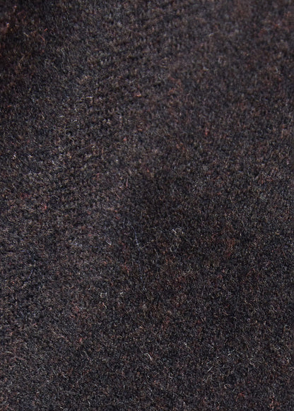 Wool Flannel Five Pocket Pant Dark Brown - Paul Stuart