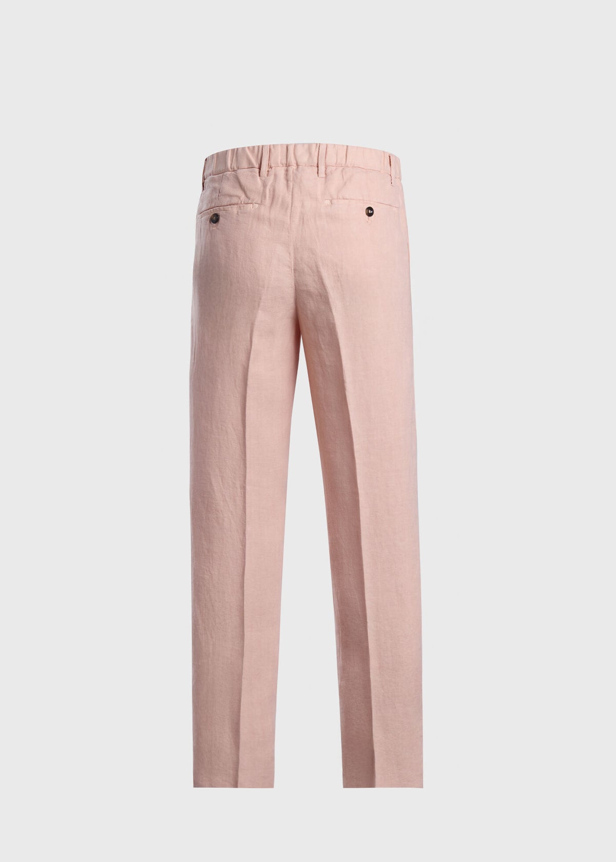 Linen Garment Dyed Trouser Dusty Rose - Paul Stuart