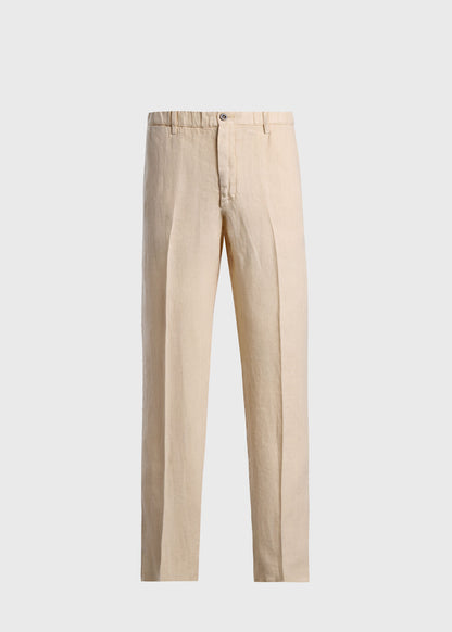 Linen Garment Dyed Trouser Dusty Rose - Paul Stuart