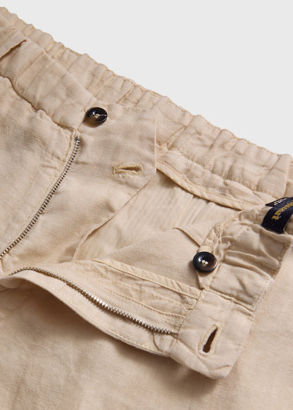 Linen Garment Dyed Trouser Dusty Rose - Paul Stuart