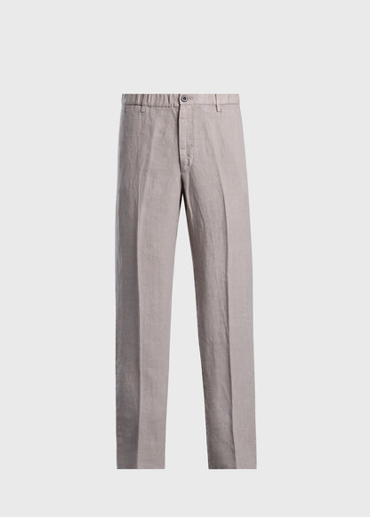 Linen Garment Dyed Trouser Dusty Rose - Paul Stuart