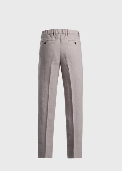 Linen Garment Dyed Trouser Dusty Rose - Paul Stuart