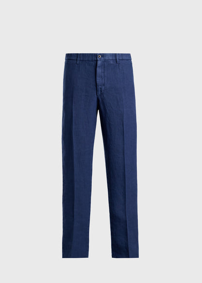 Linen Garment Dyed Trouser Dusty Rose - Paul Stuart