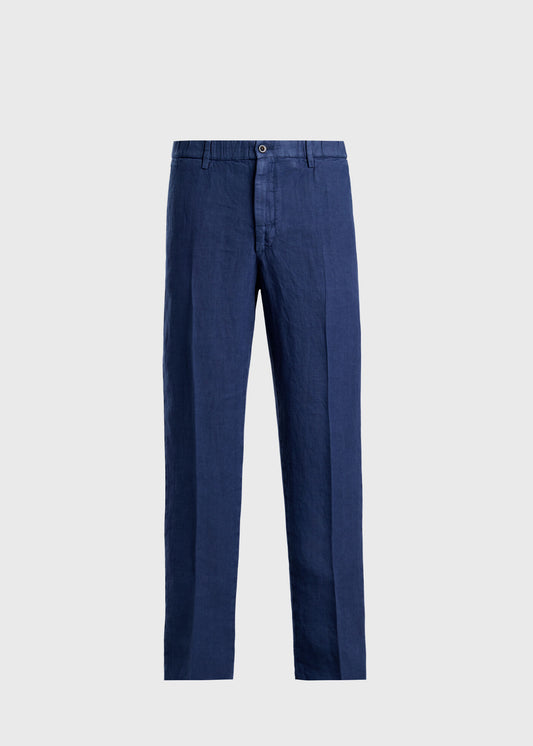 Linen Garment Dyed Trouser Dusty Rose - Paul Stuart