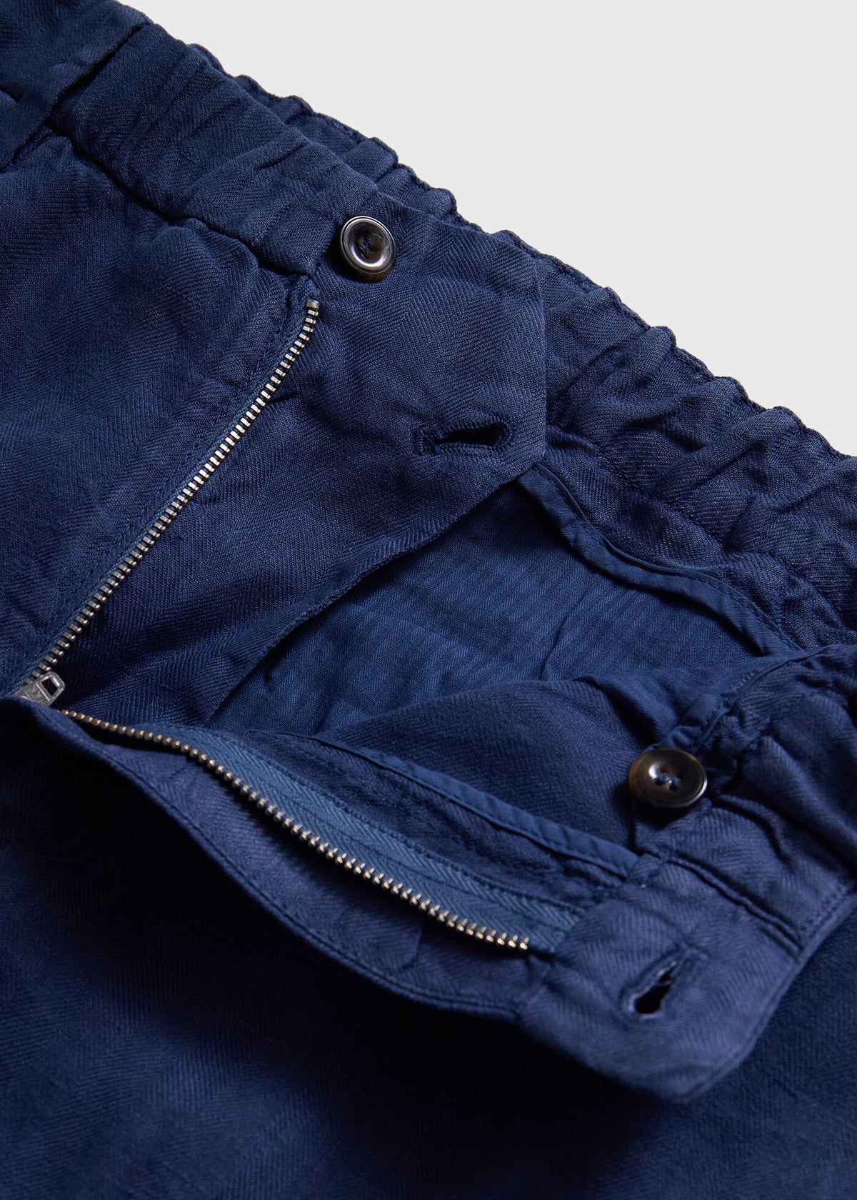 Linen Garment Dyed Trouser Dusty Rose - Paul Stuart