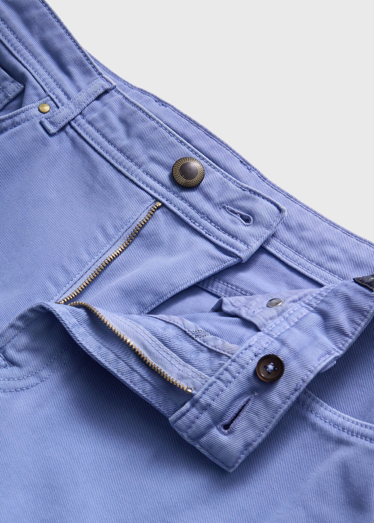 Vintage Wash Five-Pocket Denim Light Blue - Paul Stuart