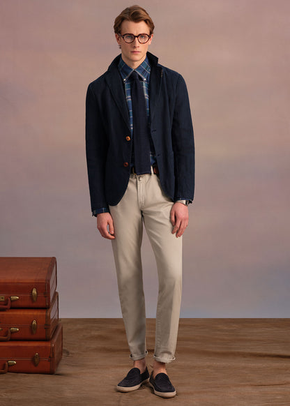 Vintage Wash Five-Pocket Denim Light Blue - Paul Stuart