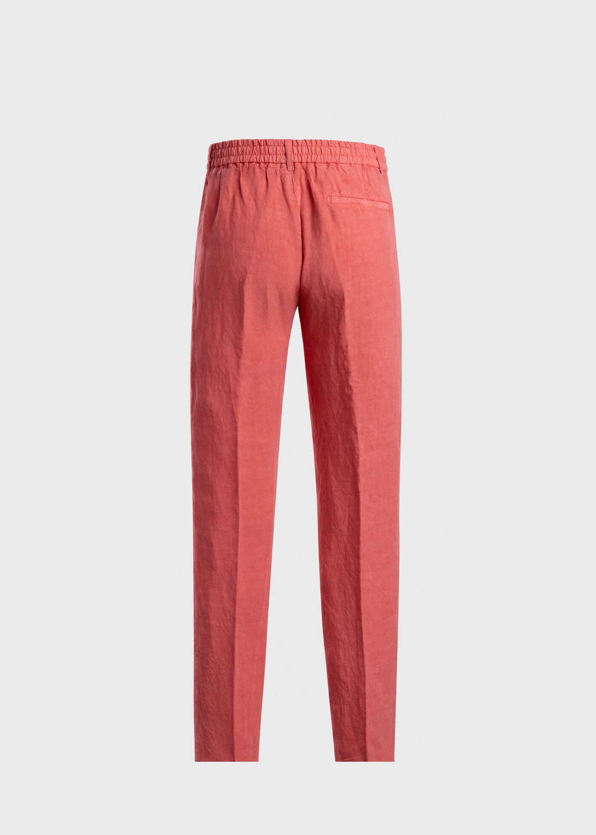 Linen Drawstring Trouser Crimson - Paul Stuart