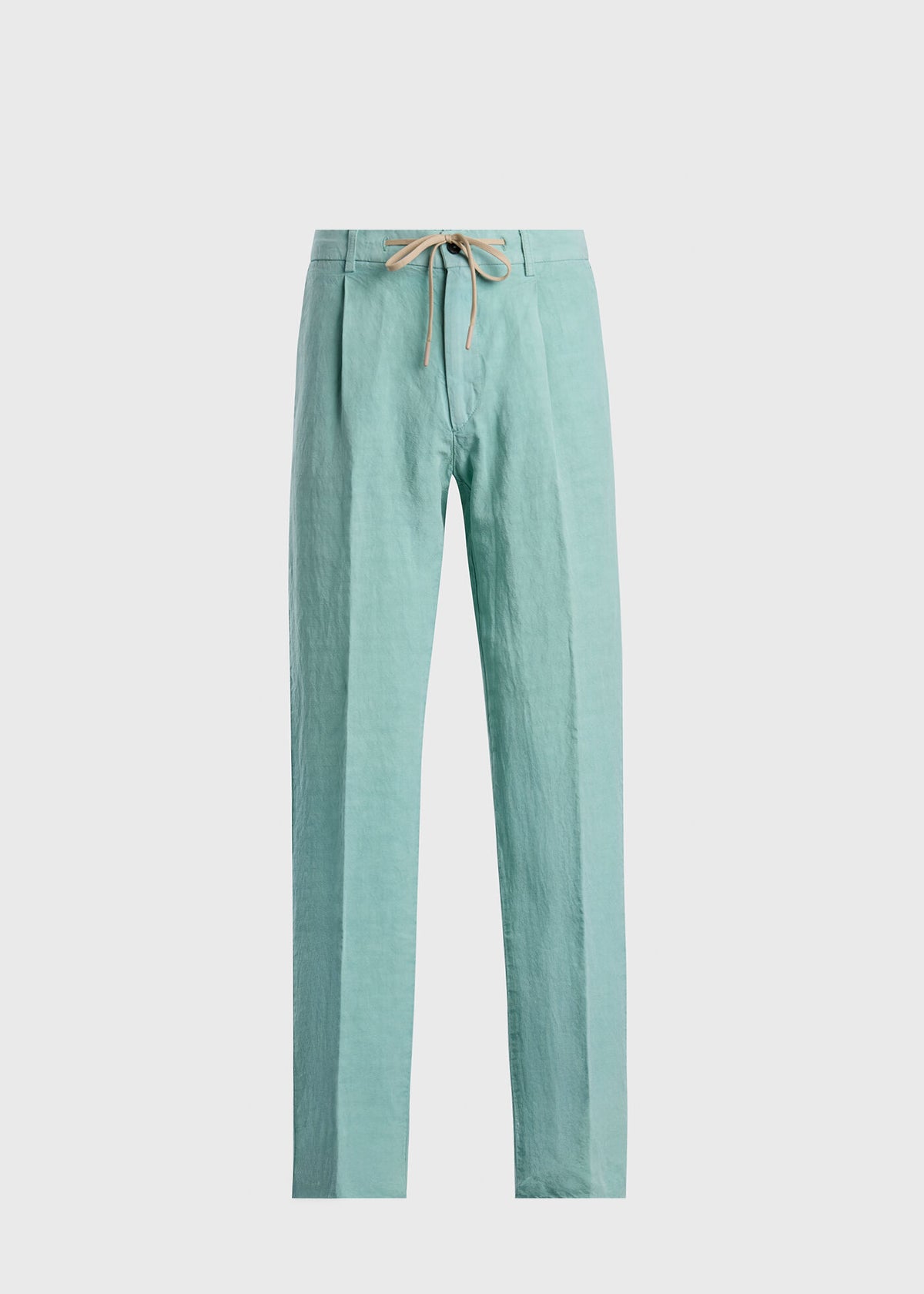 Linen Drawstring Trouser Crimson - Paul Stuart