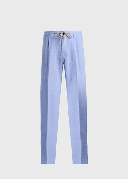 Linen Drawstring Trouser Crimson - Paul Stuart