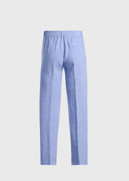 Linen Drawstring Trouser Crimson - Paul Stuart