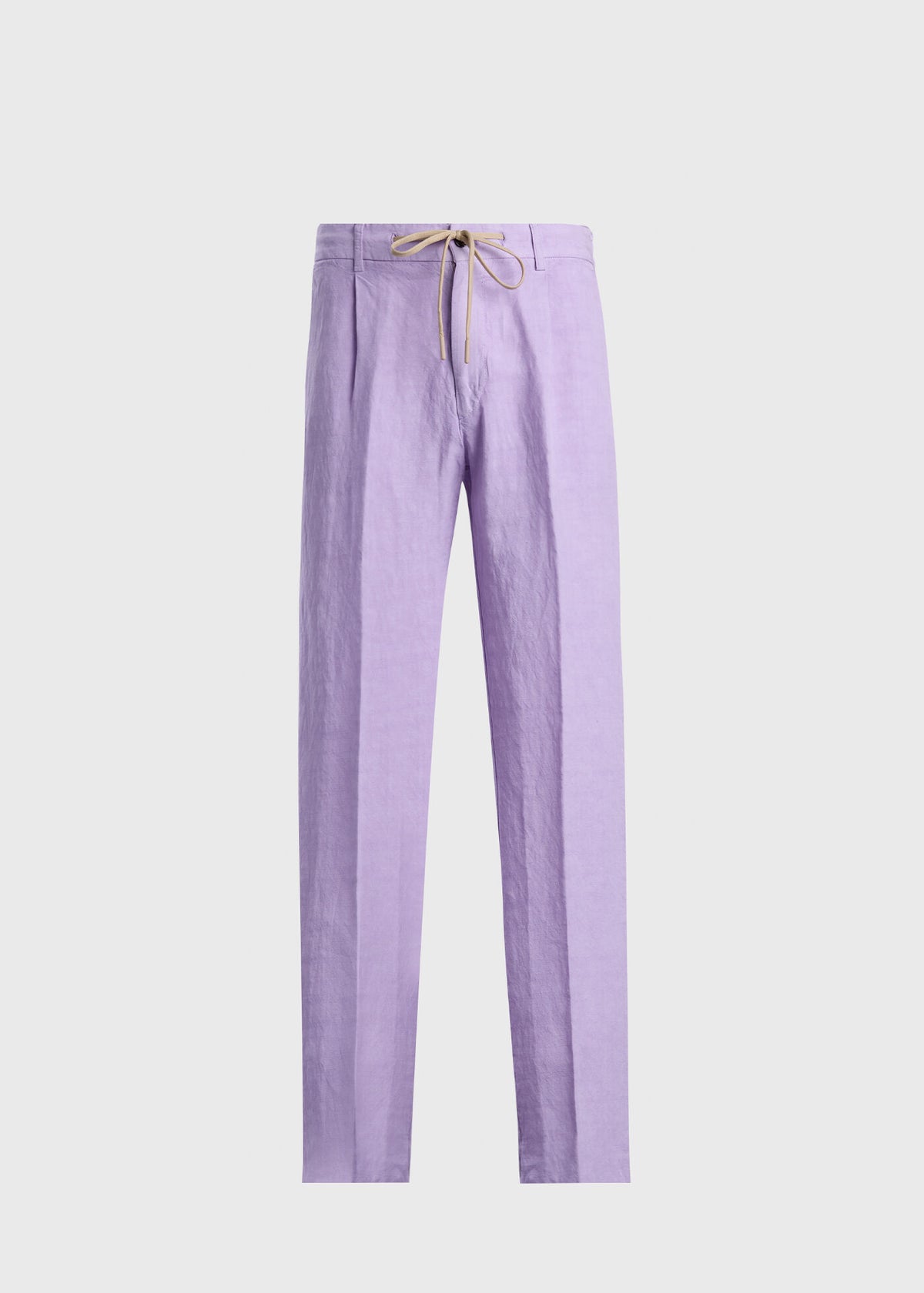 Linen Drawstring Trouser Crimson - Paul Stuart