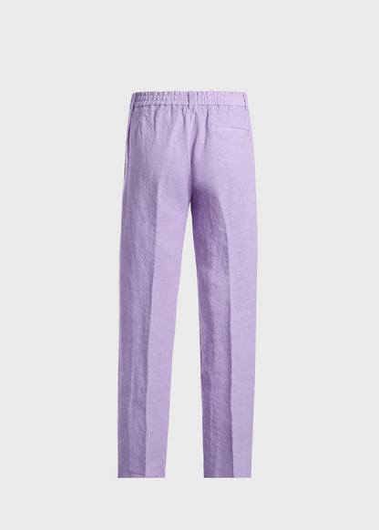 Linen Drawstring Trouser Crimson - Paul Stuart