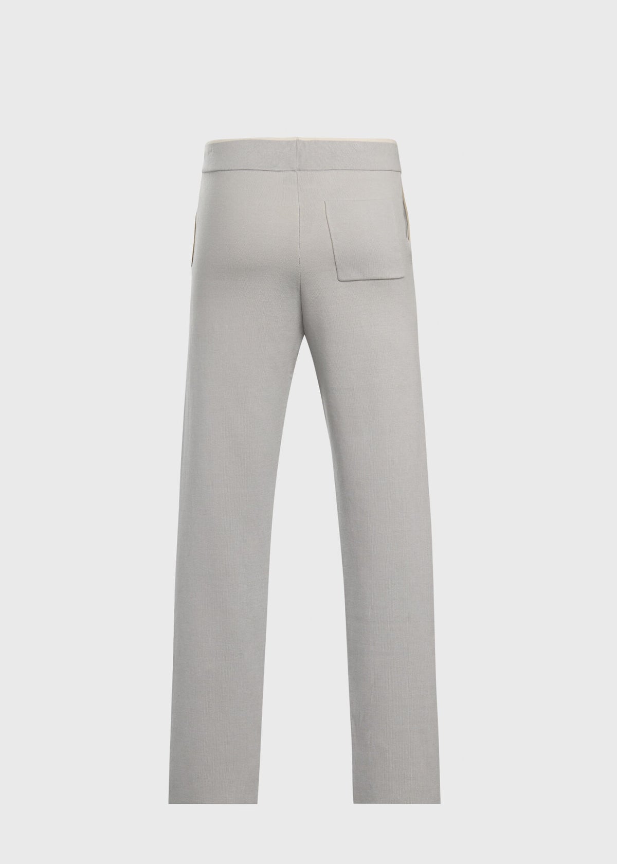 Silk & Cotton Knit Pant Light Grey - Paul Stuart