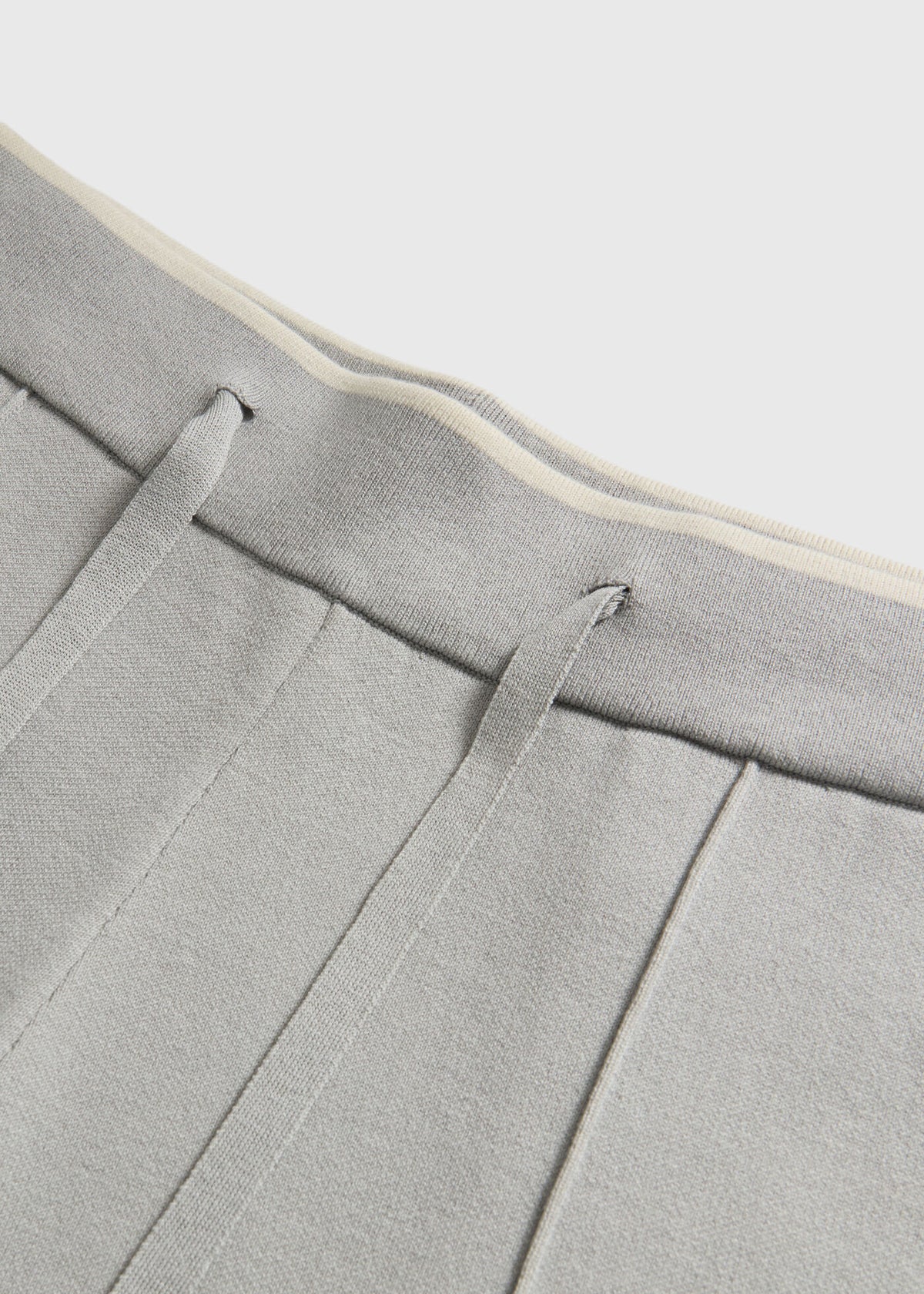 Silk & Cotton Knit Pant Light Grey - Paul Stuart