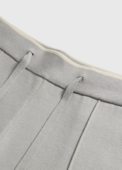 Silk & Cotton Knit Pant Light Grey - Paul Stuart