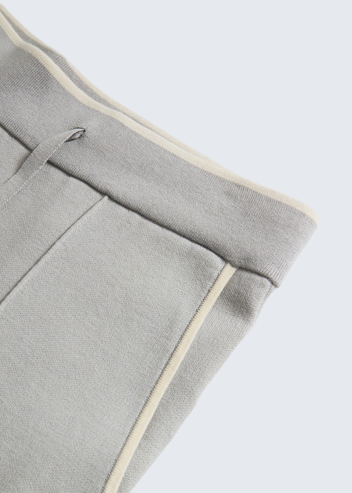 Silk & Cotton Knit Pant Light Grey - Paul Stuart