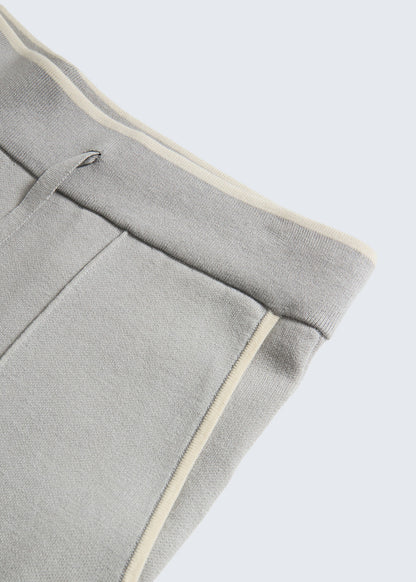 Silk & Cotton Knit Pant Light Grey - Paul Stuart