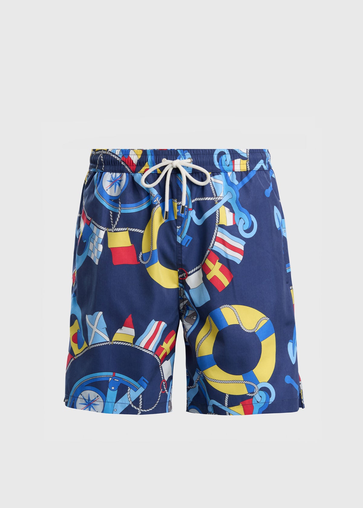 Nautical Print Swim Trunk Navy - Paul Stuart