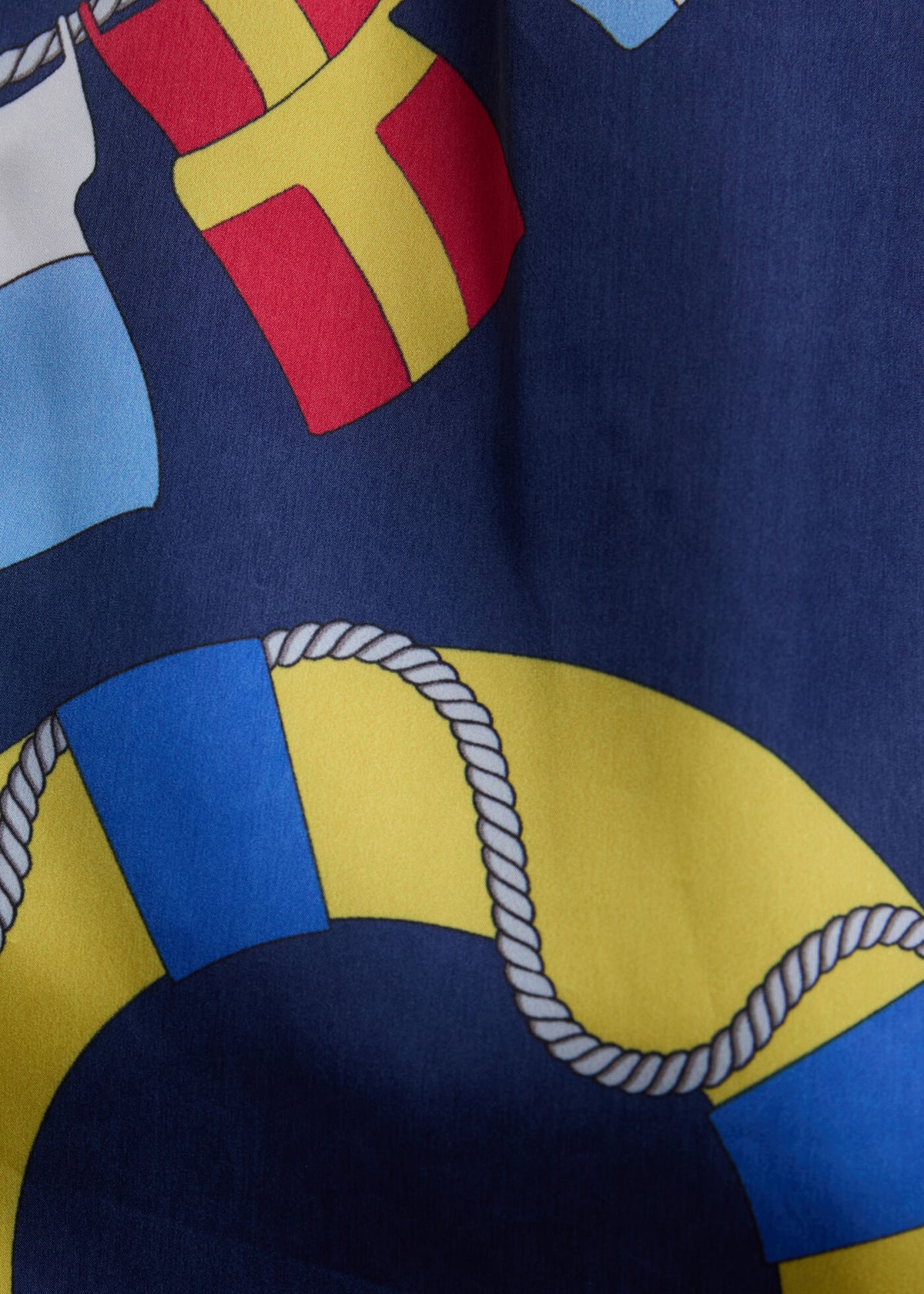 Nautical Print Swim Trunk Navy - Paul Stuart