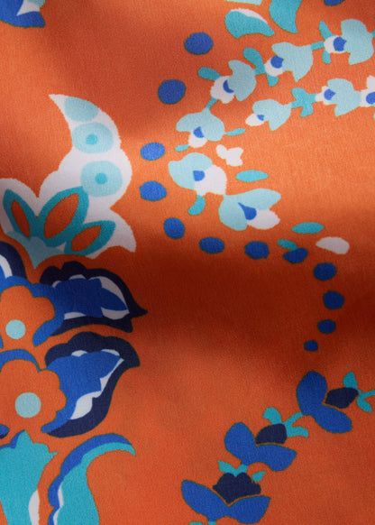 Paisley Print Swim Trunk Orange - Paul Stuart