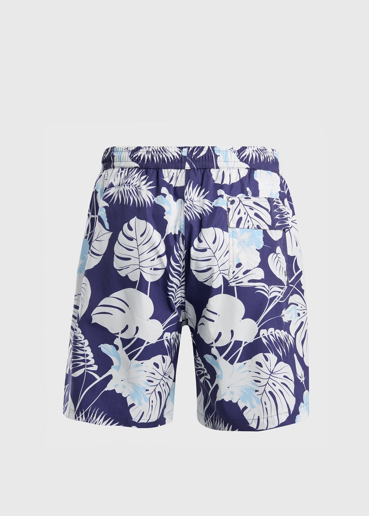Botanical Print Swim Trunk Navy - Paul Stuart