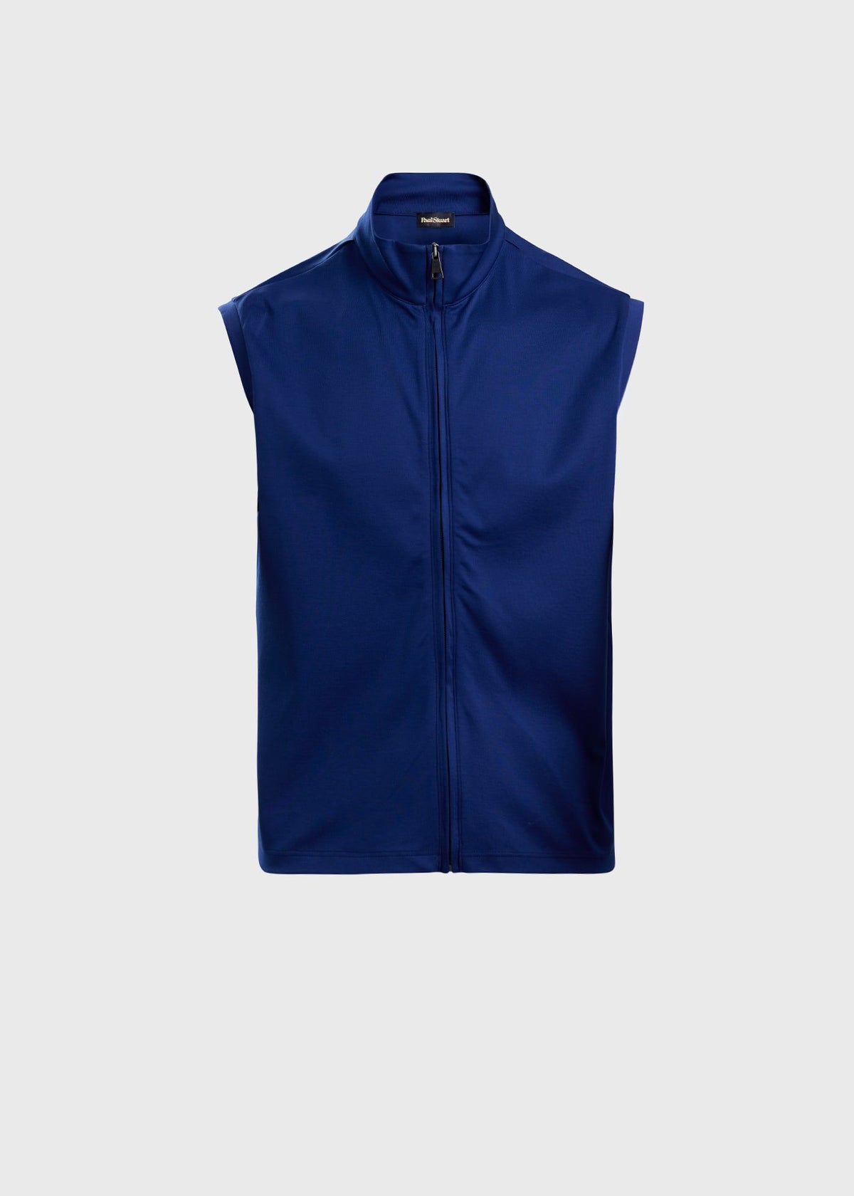 Performance Zip-Up Vest Blue - Paul Stuart