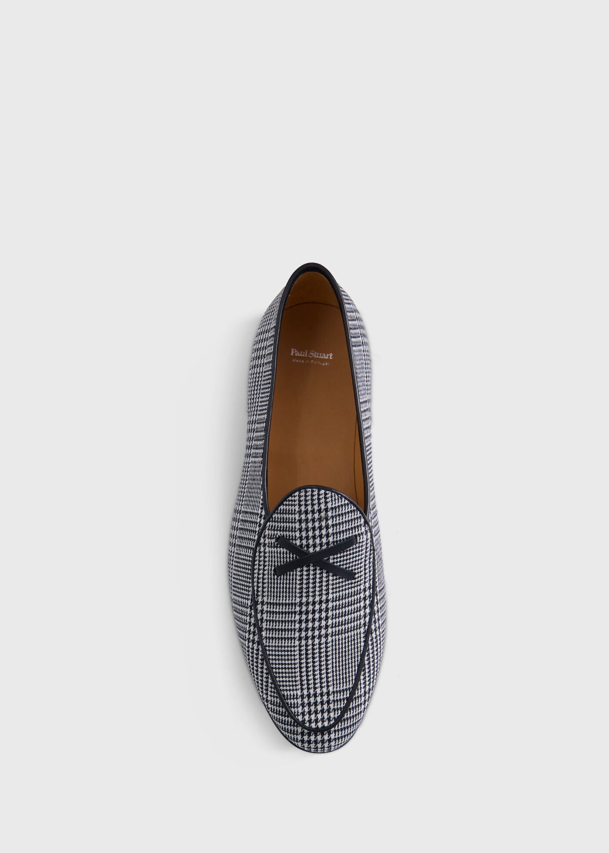 Francisco Wool Plaid Loafer Black/White - Paul Stuart