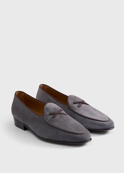 Francisco Suede Loafer Light Grey - Paul Stuart