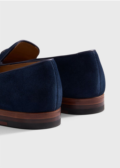 Skylar Suede Loafer Dark Blue - Paul Stuart