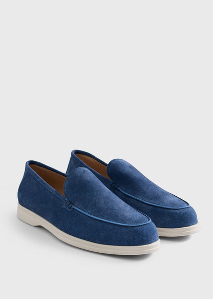 Lord Suede Loafer Blue - Paul Stuart