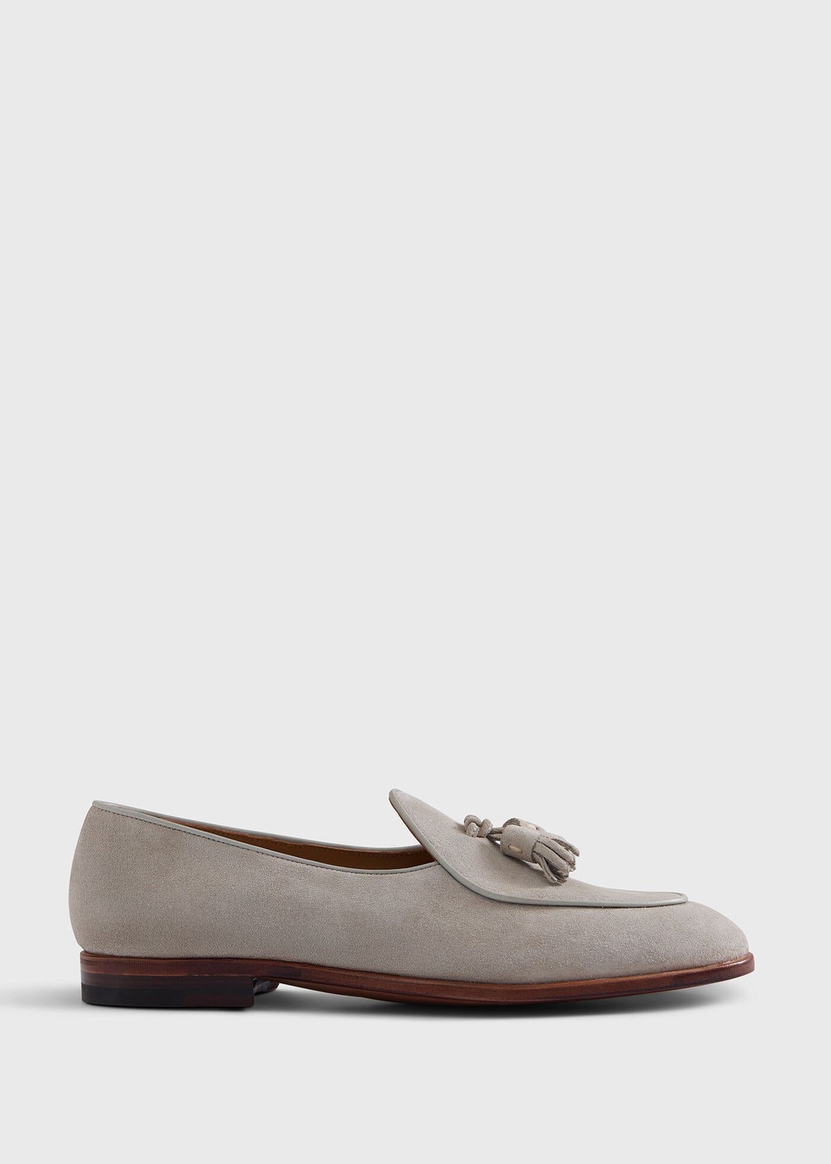 Steven Suede Tassel Loafer Khaki - Paul Stuart