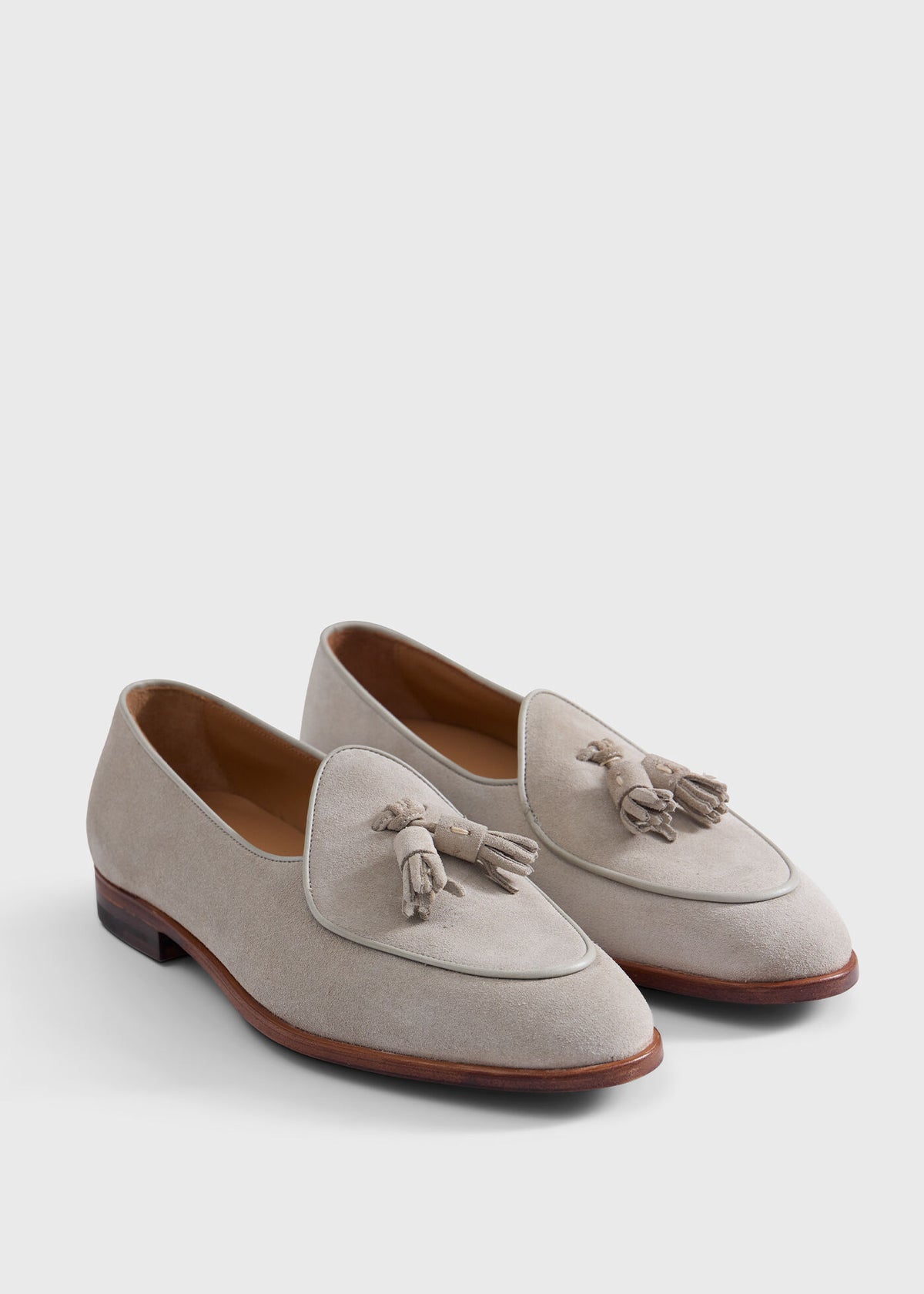 Steven Suede Tassel Loafer Khaki - Paul Stuart