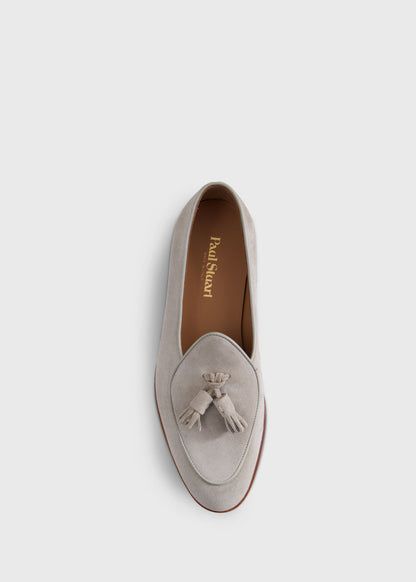 Steven Suede Tassel Loafer Khaki - Paul Stuart