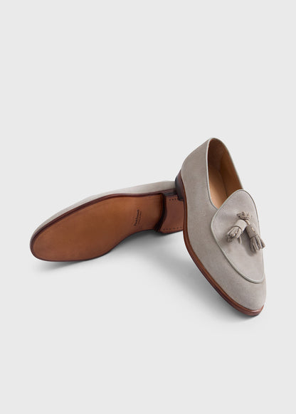 Steven Suede Tassel Loafer Khaki - Paul Stuart