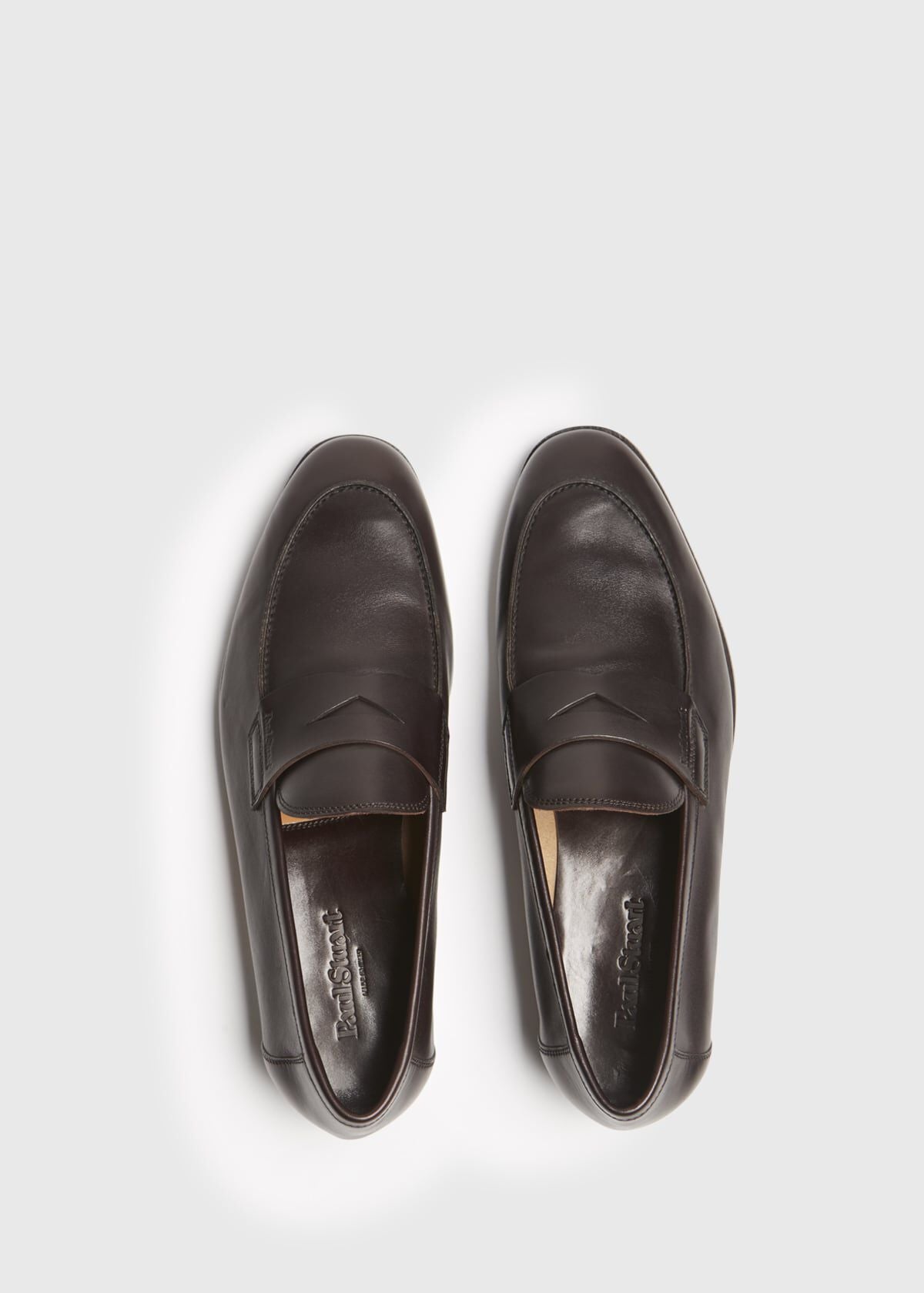 Harlan Leather Penny Loafer Black Calf - Paul Stuart