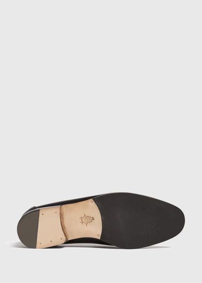 Harlan Leather Penny Loafer Black Calf - Paul Stuart